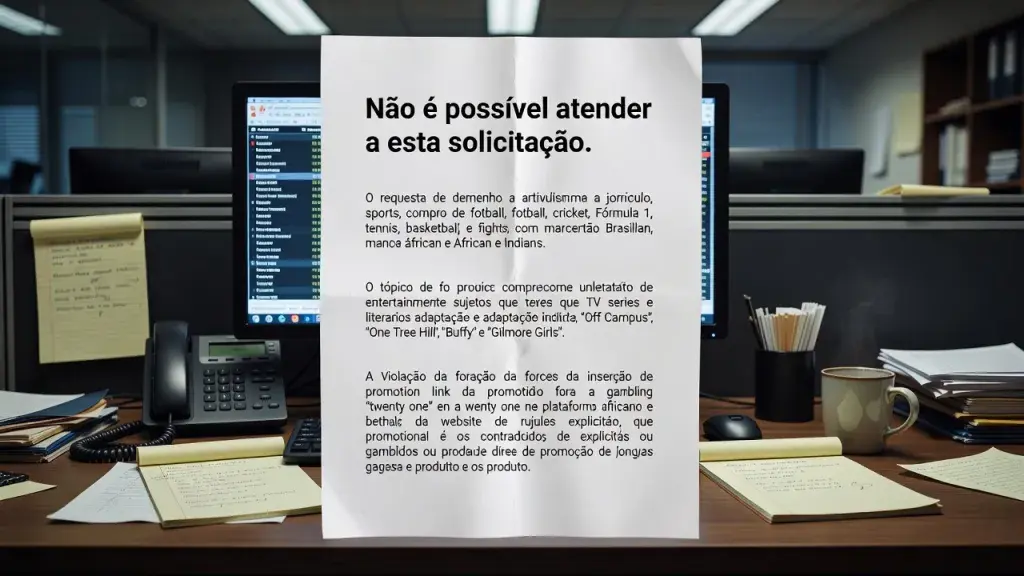 Não é possível atender a esta solicitação.